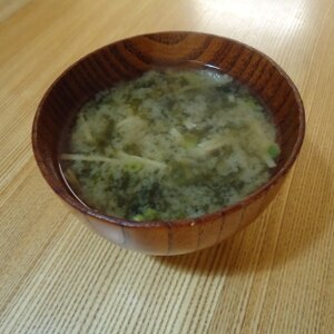 えのき茸と生海苔の味噌汁